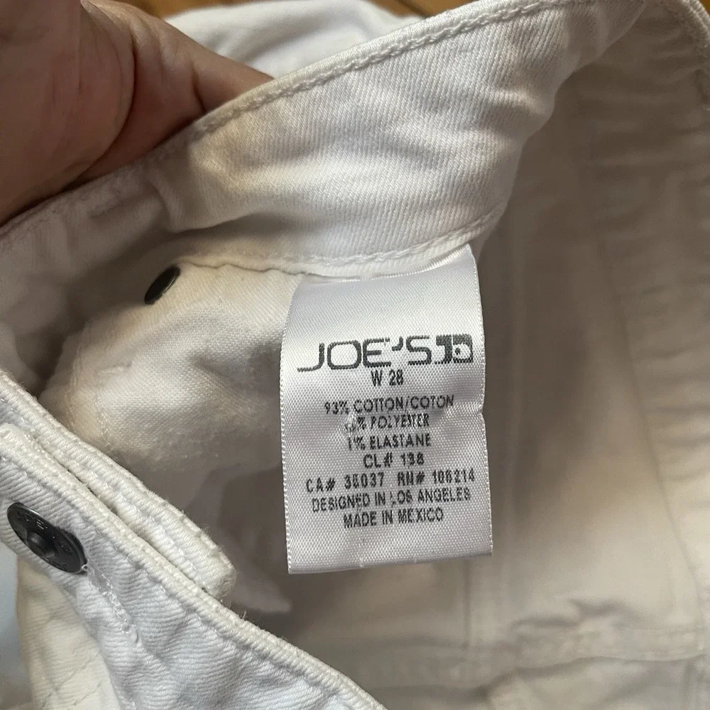 JOE'S JEANS LOS ANGELES Size 28 White Cutoff Jean Shorts Cotton Blend - Picture 3 of 9